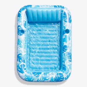 Inflatable Tanning Pool Lounger – 4-in-1 Sunbed Float with Pillow 💖70 in × 46 in