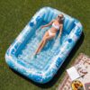 Inflatable Tanning Pool Lounger – 4-in-1 Sunbed Float with Pillow 💖70 in × 46 in