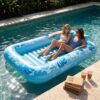 Inflatable Tanning Pool Lounger – 4-in-1 Sunbed Float with Pillow 💖70 in × 46 in